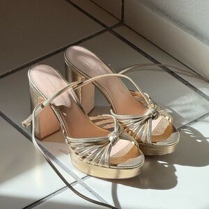 Loeffler Randall Rivka Platform High Block Heel Sandals 7.5 sold out online